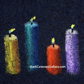4 Candles
13 x 13
acrylic on indian bird nest paper